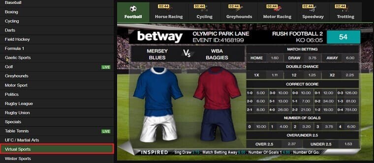 BetWay types of bets