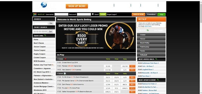 World Sport Betting types of bets