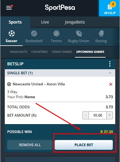 How to make a bet on Sportpesa