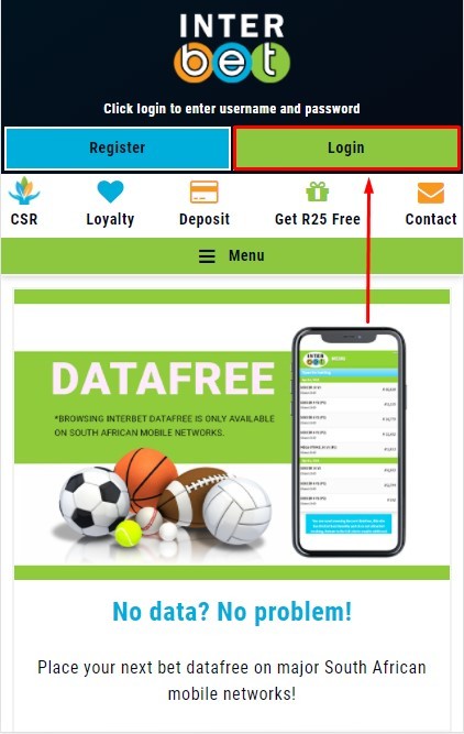 How to login to Interbet