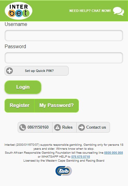 How to login to Interbet from smartphone