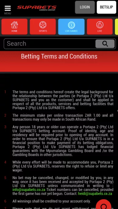 Supabets betting rules for horse brent crude oil investing companies