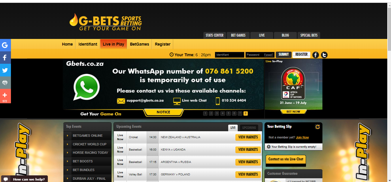 Withdraw Money from G-bets Sports Betting Website